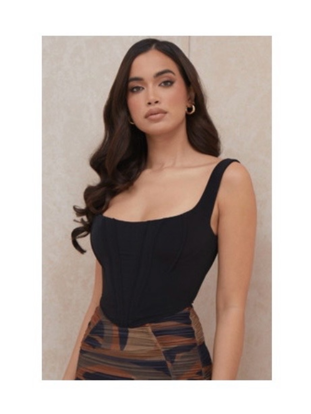 House of CB “Ninetta” Black Mesh Corset Top - NEVER WORN - Size L